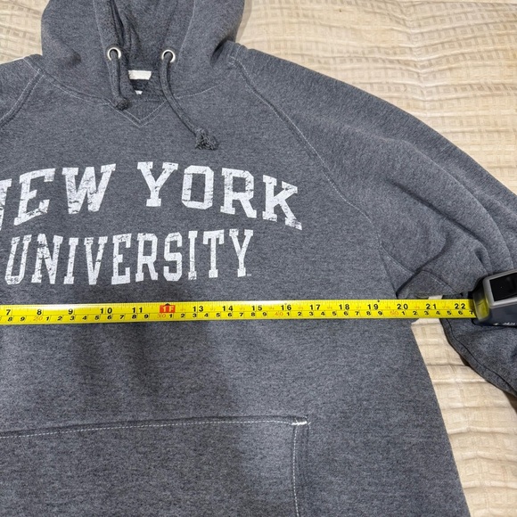 Champion New York University NYU Violets Gray and White Sweatshirt Hoodie Size M - Picture 5 of 10